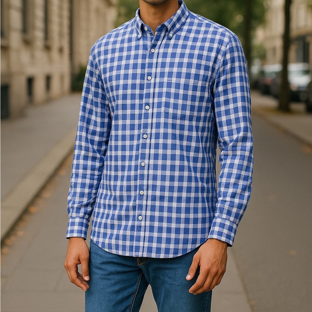 Chaps Men's Long Sleeve Button Down‎ Shirt Size 17.5. 36/37